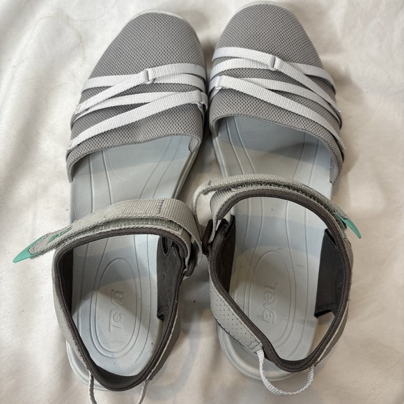 Teva Women's 9.5 Tirra CT Plaza Sandals Closed Toe Gray Hook & Loop Hiking - Picture 9 of 10